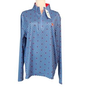 Thompson Thrift Collection Mens  Long Sleeve Golf Pullover Shirt  M